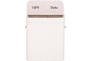 SPRINGOS Cesto portabiancheria in bambù, 2 scomparti, 100 l, pieghevole, HA0160