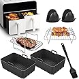 Set Accessori Per Airfryer 10 Pezzi | Compatibile Philips, Cosori, Cecotec | Include Stampi Silicone, Teglia Pizza, Guanti, Carta Forno - 2