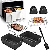 Accessori Per Friggitrice Ad Aria - Set di Accessori Airfryer Ninja Dual, Adatto per Friggitrice ad Aria da Ninja AF400EU, AF