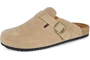 Intini Mules et Sabots Homme Femme Chaussons Pantoufles avec Cuir Fermé Semelles Chaussures de Jardin Confortable d'Intérieur Extérieur 36-48