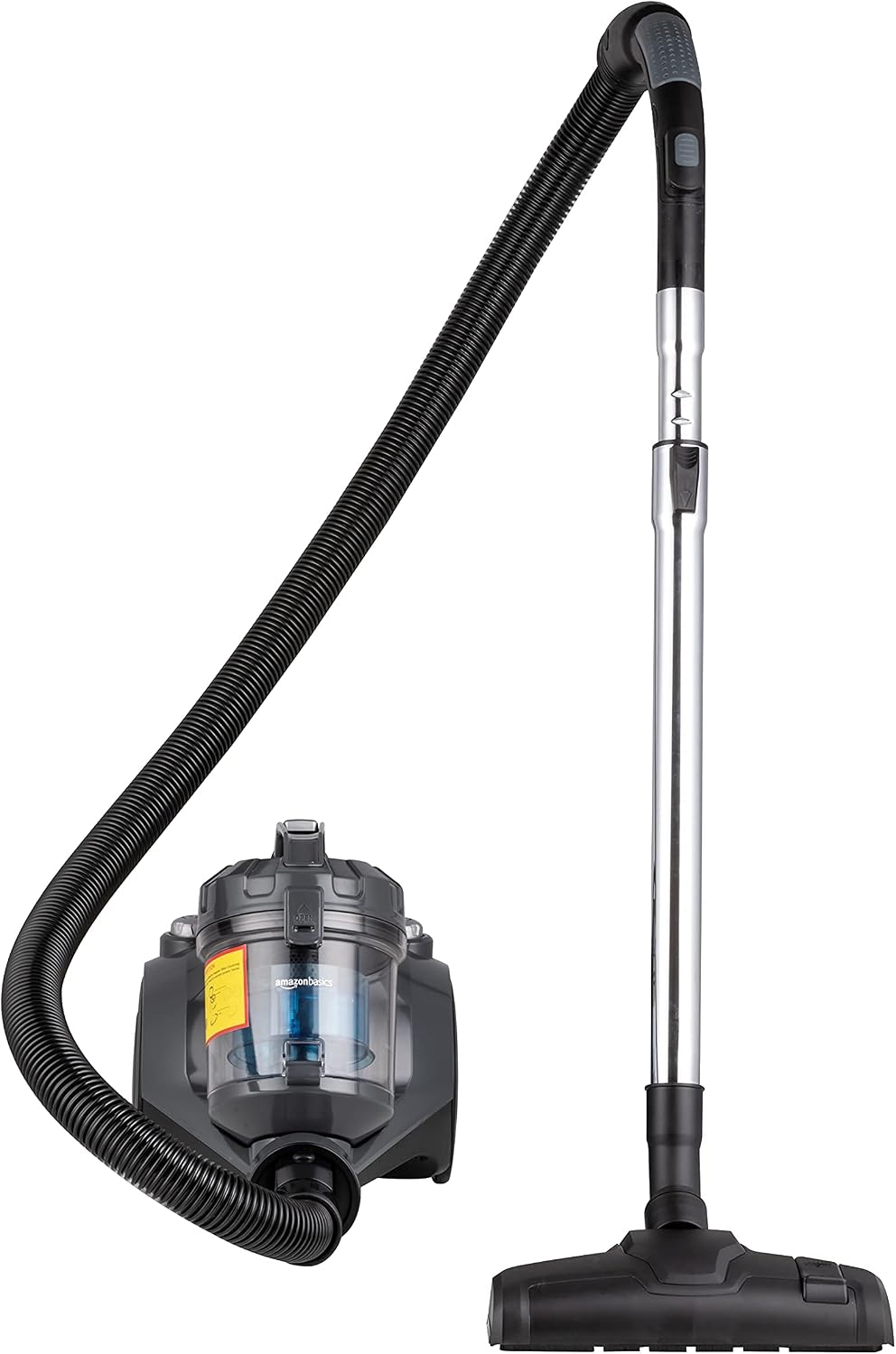 Amazon Basics Cylinder Bagless Vacuum Cleaner with HEPA filter for Hardfloor, Carpet & Car, Compact & Lightweight, 700W, 1.5L, Black