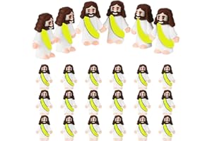 FOWAY 24 Jesus Figures Easter Decorations Christ Religious Savior Jesus Doll Creative Cute Jesus Toys Tiny Jesus Figure For Easter Egg Stuffers