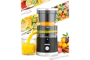 MIGECON Electric Juicer Rechargeable - Citrus Juicer Machine with USB and Portable Juicer, Anti-Drip Function Juicer for Orange, Lemon, Grapefruit, Include Cleaning Brush (Black)