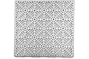 ANTIHUMEDADES Losetas de plástico económicas para Suelo de jardín, Piscina y Zonas húmedas. Autoventiladas Color Gris Aluminio - 30x30x1,5cm