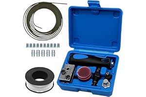 RUIZHI 11 pezzi per tubi del freno per bordatura DIN, con set di dispositivi di bordatura da 4,75 mm, 10 raccordi a vite + 5 connettori + nastro sigillante PTFE per cavi idraulici