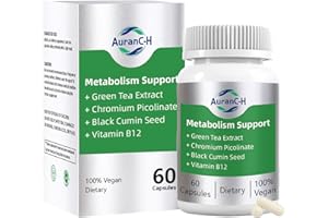 AURANC-H Advanced Metabolism Booster, Helps Support Healthy Metabolism & Fat Loss, Appetite Suppressant for Women – Natural Energy & Weight Management, Energy, Curb Cravings, Healthy Metabolism - 60 Capsules
