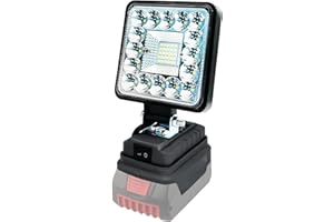 COTENOR Akku Lampe für Bosch GBA 18V (Kein Akku), 48W 4800LM Kabellose Led Arbeitsleuchte,Tragbare LED Strahler Flutlichter Baustellen Lampe für Autoreparatur, Heimbeleuchtung, Camping