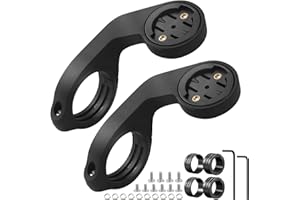 HTTYHT 2 Pezzi Supporto Manubrio da Bici Compatibile con Garmin Edge 530 540 520 510 500 200 130 25 20 840 830 820 810 800 1000 1030 1040 Plus Explore 2 Computer GPS Supporto da Bicicletta MTB da Corsa