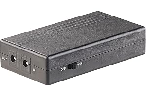 revolt 12V USV: Mini-USV, unterbrechungsfreie DC-Stromversorgung, 12 V, 22 W, 2000 mAh (Notstromversorgung für Fritzbox, Mini UPS, Spannungsversorgung)