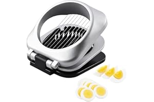 ORAGKE Cortador Huevos Duros Acero Inoxidable Aluminio, Corta Huevos Cocidos Profesional apto para Lavavajillas, Cortador de Huevo Cocidos de Velocidad para Tomates Mozzarella Kiwi Fresas, Egg Slicer