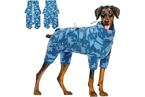 HJYOKUSO Abrigo de Invierno para Perro Pijama de Forro Polar Suave, para Mascotas, a Prueba de Viento, cálido, para Clima Frío, Chaleco, Acogedor, Mono, Ropa, Ropa para Perros pequeños, Medianos y Grandes