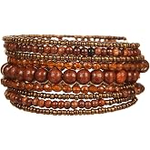 DCA Wood/Glass Multicolor Women Bangle/Bracelet