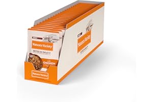 Nature's Variety Bocaditos en salsa, Comida húmeda para gatos con Pollo: 22 bolsitas de 85g