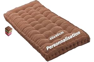 ILIEMAO Matelas de Sol capitonné ou Coussin pour Banc de Jardin 1/2/3 Places, Banquette et Chaise Longue Palette, 170 cm, 180 cm, Coussin pour Banc 150 cm Exterieur Interieur sur Mesure(Coffee 1d,120x40 cm 47