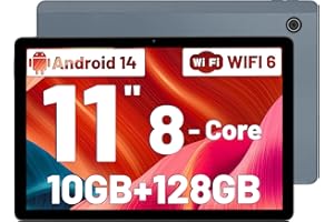 Lville Tablet 11 Zoll (2024), Android 14 Tablet PC Octa-Core, 5G WiFi, Bluetooth 5.0, 10GB RAM 128GB ROM 1TB TF, 1280x800 IPS, 6800mAh, 5MP+8MP, Widevine L1 (Grau)