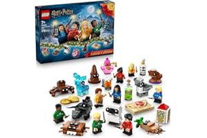 LEGO Harry Potter Kalendarz adwentowy na 2025 rok, pomysł na prezent świąteczny na Mikołajki dla chłopców, dziewczynek i fanów Hogwartu, osiem minifigurek, sześć figurek, dziesięć minimodeli 76456