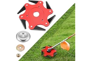 DRACQWN Garden Strimmer Head, Universal 6-Steel Trimmer Head, Weed Head Accessories, Trimmer Head Replacement With Universal Adapter Kit(3 Piece Set)