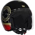 ROYAL ENFIELD Copter Live to Ride Open FACE Helmet Black & Gold L
