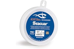 Seaguar Blue Label Fluorocarbon Angelschnur, das Original Fluoro Leader, unglaubliche Schlag- und Abriebfestigkeit, schnell sinkend, doppelte Struktur für Stärke und Weichheit