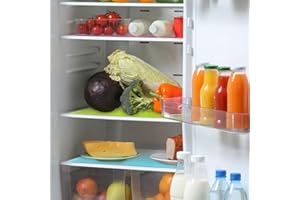 moinkerin 12 Alfombrillas para refrigerador, 45 x 29 cm, Lavables, para Cocina, refrigerador, Armario, Mantel de Mesa, cajón (45 x 29 cm, Rojo/4 Verde/4 Azul/4)