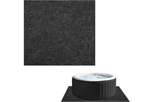 ROADTIME Hot Tub Mat, Anti-Slip Waterproof Hot Tub Pad, Reusable Swimming Pool Mat, Hot Tub Floor Protector, Washable Pool Ground Mats (Square 188cm*183cm)