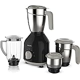 Philips HL7759/00 Mixer Grinder, 750W Turbo Motor, 4 Jars (Black), Quick cool ventilation for longer motor life