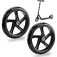 Sanrolax 200 x 30 mm Scooter Tyres Replacement Tyres Pack of 2 Black PU Material City Scooter Wheels, Universal Electric Scooter Wheels 200 mm