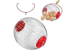 BUNIQ Recolector de nueces | Herramienta de jardín para recoger nueces, manzanas y bellotas | Parte superior del recogedor de nueces | Herramientas de jardín manuales al aire libre ligeras ajustables para