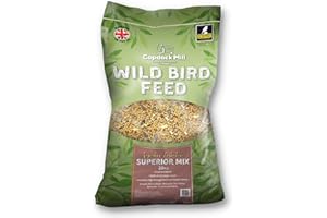 Copdock Mill Wild Bird Seed Superior Mix 20kg - All Year-Round Bird Seeds for Small Garden Birds - 100% Natural Nutritional Feed with Black Sunflower and Nyjer Seeds