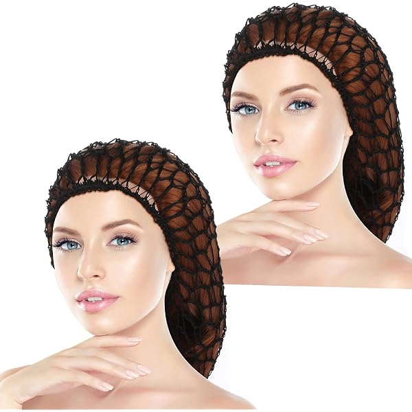 Lot De 2 Filets à Cheveux En Maille - Bonnets De Nuit Respirants Réglables - Rose Et Blanc - Pour Maison, Salon, Cuisine