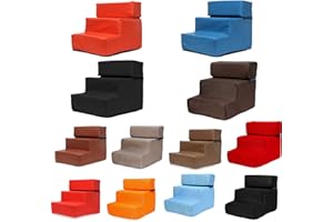 tinysiry Fodera per Scale per Cani per Cani di Piccola Taglia, Gradini per Cani per Divano, Fodera in Peluche Lavabile Staccabile e Fondo Antiscivolo per Letti Alti e Divano 1