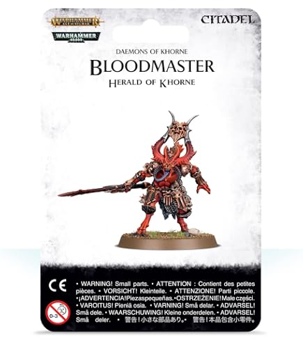 Games Workshop – Daemons Of Khorne – Bloodletters – Boîte De 10 Figurines Plastique, Bases 32 Mm