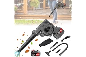 DVONE 750W Soffiatore per Foglie, 2 in 1 Soffiatore a Batteria Senza Fili Turbocompressore Con Sacchetto Di Raccolta, Batterie E Caricabatterie Per Giardino, Cura Del Prato, Rimozione Della Neve