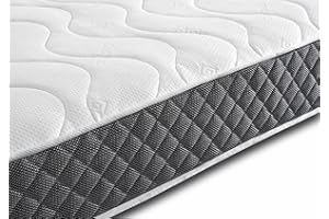W WILSON BEDS A LUXURY YOU CAN AFFORD Wilson Beds - Memory Foam and Spring Mattress With Black Border Approx 6.5 Inch Deep (3ft Single (90 x 190cm))