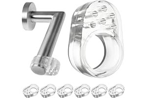 YOUR DAY MATE Odbojnik na klamki, 6 sztuk, przezroczysty, otwór Ø 18 mm, do okrągłych i kwadratowych klamek okiennych i drzwiowych, ochrona przed zarysowaniami na ścianie i uchwycie, odbojniki ścienne, elastyczny