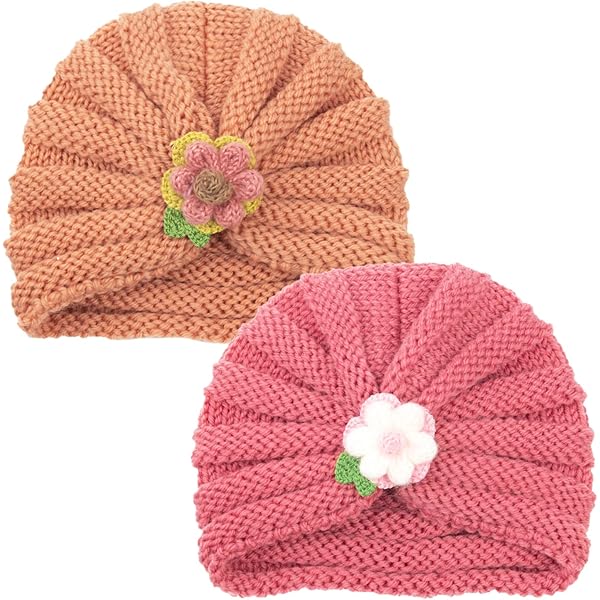 2 Cappellini Neonato Con Fiocco - Morbidi, Regolabili, Per Ospedale E Quotidiano - Foto 3