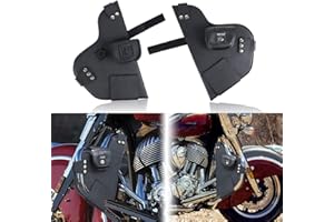 AUFER Motorcycle Highway Crash Bars Cover Soft Lowers Chaps Leg Warmer Bag Lower Wind Deflectors Engine Guard Bag Cover Compatible with for Indian Chief Chieftain Road Master Springfield 2014-Up
