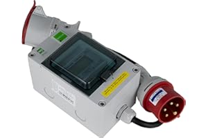 NAKA Stromzähler für Steckdose Digital Drehstromzähler 16A MID Geeicht 400V 1.5 m