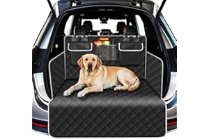 Alfheim Housse Coffre Voiture Chien Universelle, Tapis Protection SUV Grande Taille 600D Oxford, Imperméable Antidérapant Anti-Griffe et Anti-Poils, Lavable en Machine avec Côtés et Poches