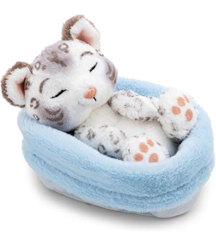 Sneeuwpanter knuffel roomwit 27 cm - levensecht pluchen dier