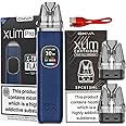 Oxva Xlim Pro 2 Pod Kit (Blue Python + 3 Pack Xlim Pods 0.6) - 24 Colours To Choose From ! Vape Kit, E-cigarette Upgraded Display 0.56-inch Ultra Hd, 1300mah Battery, 2ml Cartridge - No Nicotine