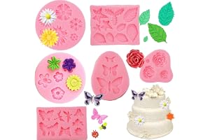 Silikonform med 3D-blomma, 6 stycken