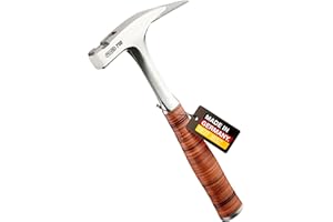 PICARD Ganzstahl-Latthammer Nr. 790 glatt | Magnetischer Nagelhalter | Ledergriff aus verwindungssicherem Kernleder | Gewicht: 907g | Ideal für Dachdecker & Schreiner | Made in Germany seit 1857