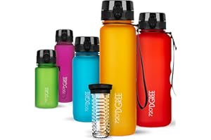 720°DGREE Gourde d'Eau 1l “uberBottle“ +Fruit-Infuseur softTouch - Sans BPA, Anti-fuite - Bouteille, water bottle idéale pour Enfants, Sport, Randonnée, Gym, Camping, Université, Voyage, Travail, Yoga