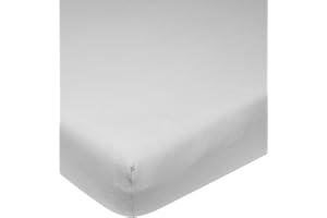 Meyco 565005 Jersey Spannbettlaken Baby Bett 100% Baumwolle 70x140/150 cm, Hellgrau, Grau
