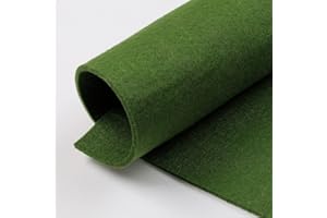 MONDO TESSUTI Fogli di Feltro SPESSORE 3MM VERO FELTRO Dimensione 50x36cm - 39 Colori Disponibili - Altissima Qualità - Ideale per Hobbistica (Verde Oliva)