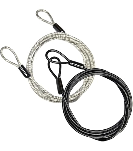 4 Pack 2-1/2 Ft Cable Luggage Lock Safety Wire With Double Looped Ends, 4.6 M - View #4