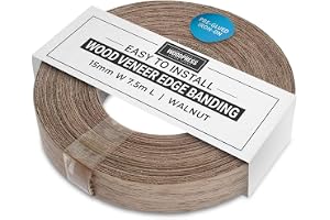 WoodPress® 15mm förlimmat kantband i äkta träfaner av valnöt, 7,5 m