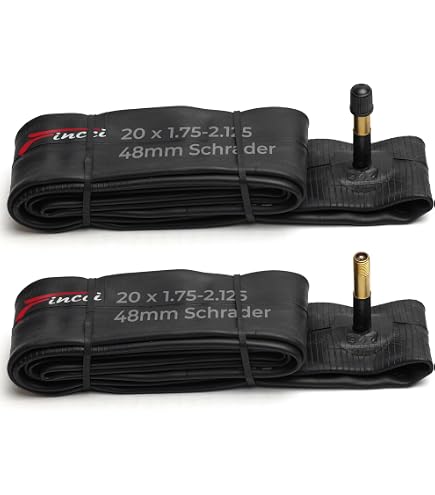 Cámara De Aire Para Bici 20 Pulgadas - Medida 20x1.75/2.25, Válvula Schrader AV32mm, Goma De Butilo Resistente