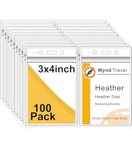 Birthday Cards For Men 10 PCS Clear Waterproof Badge Holders  Resealable ID  Card Sleeves, Barcode Scannable, 100x85mm